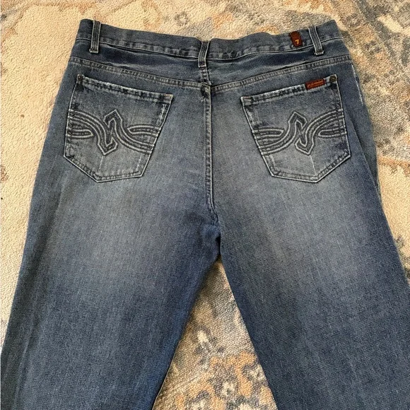 7 For All Mankind Button Fly 100% Cotton Jeans 38 x 33 - Picture 3 of 11